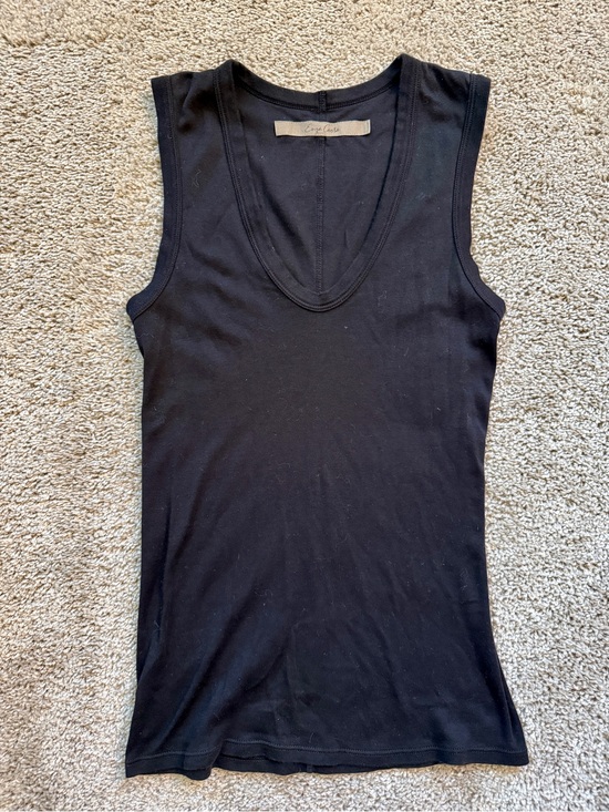 Enza Costa Tops - Enza Costa Supima Sleeveless U Tank Black Size XS